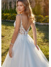 Beaded Ivory Lace Layered Tulle Fantastic Wedding Dress